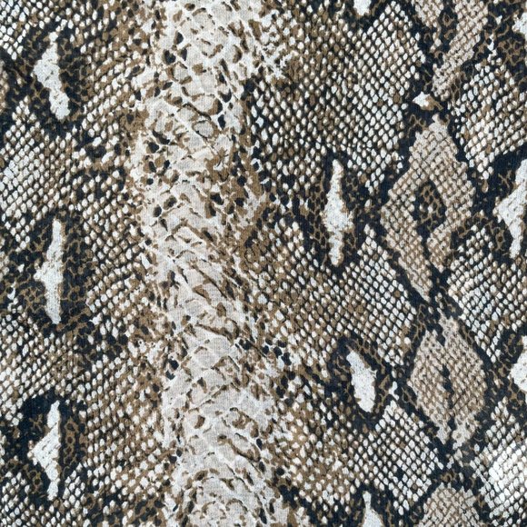 Banana Republic Blouse Women Small Sheer Snake Python Print Brown Black - Picture 7 of 15